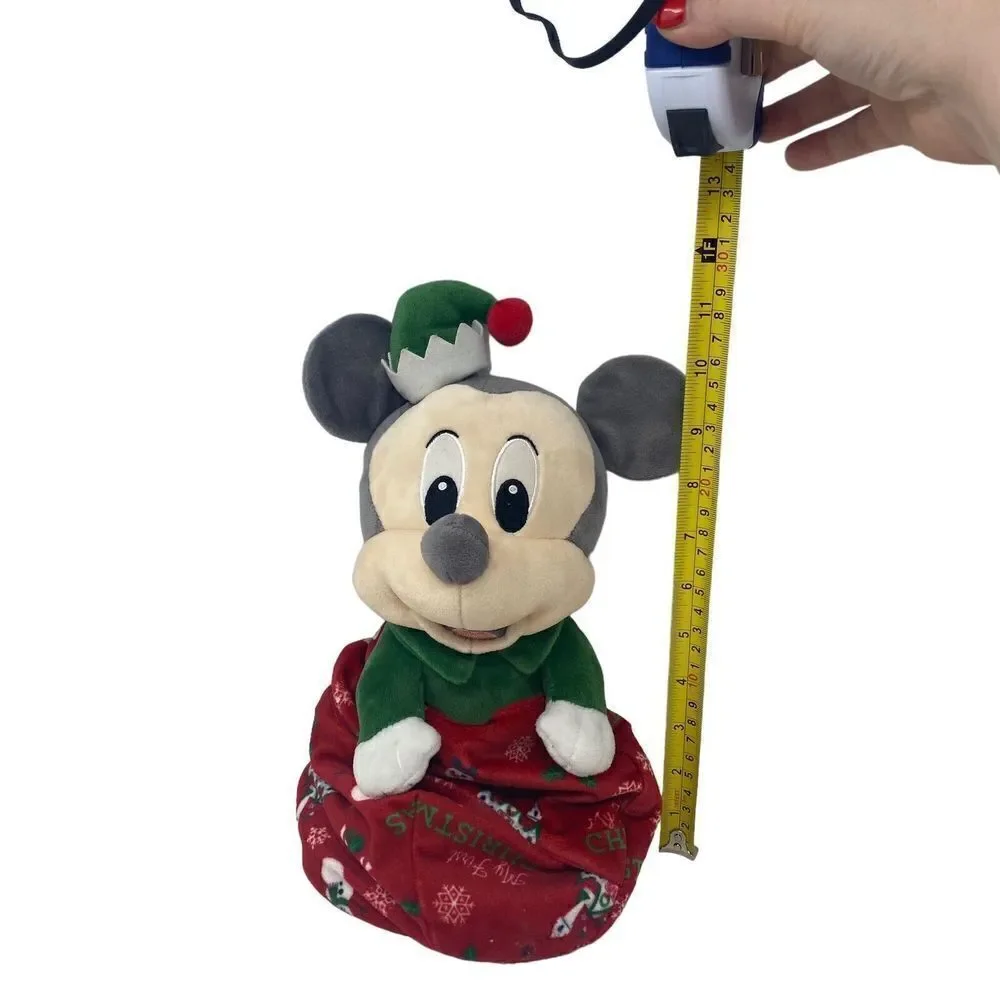 Disney Parks‎ My First Christmas Baby Mickey Plush In Blanket Pouch Original